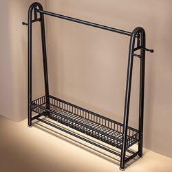 Movable Clothes Rack, Simple Coat Rack, Floor-Standing Indoor Room Household Bedroom Clothes Storage Rack