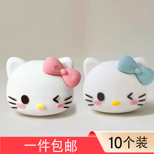 
Internet celebrity KT cat cake decoration ornaments cute bow KT cat head birthday party baking decoration plug-in