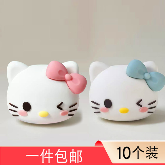 
Internet celebrity KT cat cake decoration ornaments cute bow KT cat head birthday party baking decoration plug-in