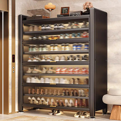 Steel Shoe Cabinet for Home Use, Wall-Mounted, Multi-Layer Storage Cabinet for Entryway, Large Capacity Dust-Proof Shoe Rack