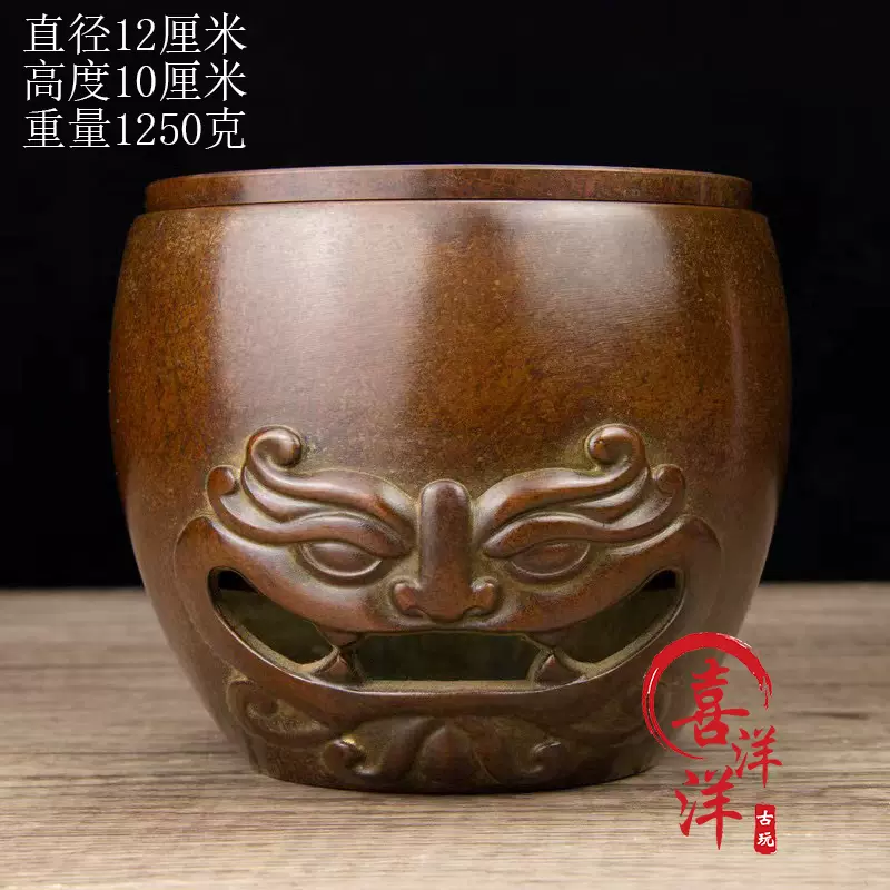 保証書付大香炉　銅製　在銘　手毬双獅子　獅子三足　古銅　３０ｃｍ　茶道具　中国古玩 その他
