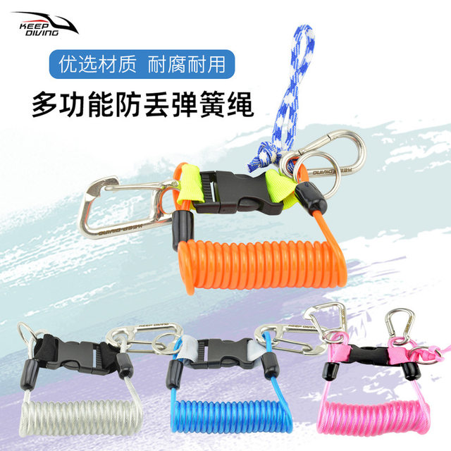 Special stainless steel spring flash flaw rope for diving underwater ...