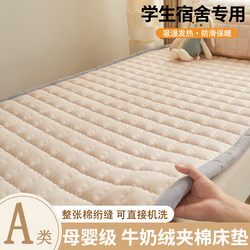 Class a Thickened Milk Velvet Mattress Pad for Student Dormitory Single Bed, Home Use Mattress Protector for Simmons Mattress
