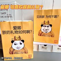 ins Funny Dragon Pattern Gift Bag Paper Bag High-Quality Gift Packaging Bag Cartoon Creative Gift Tote Bag