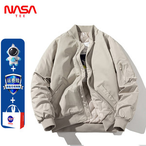 NASA autumn and winter coat cotton jacket Japanese retro tide brand loose pilot jacket men's and female couple baseball uniforms