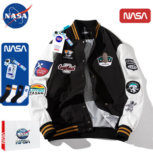 
2025 new NASA joint baseball uniform men's couple's loose casual jacket trendy pilot cotton jacket