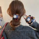 Cute bear hair tie for women, 2025 high-end small intestine hair rope, high elastic head rope, durable low ponytail rubber band