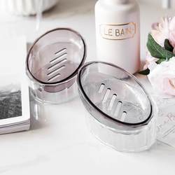Soap box double layer drain bathroom rhombus PS plastic soap box Taizhou bathroom fragrance creative soap box customization