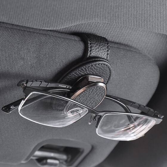 
Multi-purpose vehicle glasses clip car glasses frame leather interior sun visor storage box car sunglasses clip