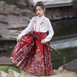 2026 New Style Girls' Ming-Style Mamian Skirt Set Children's Hanfu Performance Outfit Spring and Autumn New Chinese Style Ancient Style Tang Suit