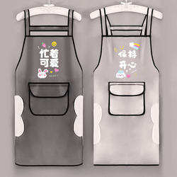 New Transparent Waterproof Apron for Home Kitchen, Oil-Proof, Cute, Fashionable for Women, Swimming Pool and Aquatic Products Use, with Printed Logo