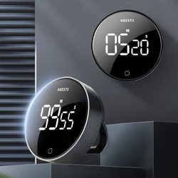 Multifunctional Full-Screen Electronic Timer, Magnetic Kitchen Time Manager, Countdown Timer for Student Exam Practice