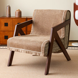 Chenille single sofa cushion, universal fixed anti-slip solid wood sofa cover cloth chair cushion for all seasons, high-end single seat cushion