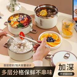 Stainless Steel Sealed Insulated Lunch Box for Office Workers, Multi-Layer Lunch Box, Student Lunch Box, Large Capacity Double-Layer