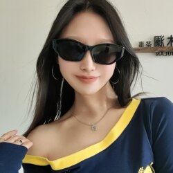 New Cat-Eye Unisex Sunglasses, High-End, Versatile, Suitable for Large Faces, Polygonal, Face-Slimming, Unique, Sun Protection Sunglasses