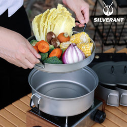 Silver Ant Pure Titanium Soup Pot Steamer Healthy and No Serious Flavor
