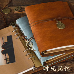 Vintage Photo Album Couple's Photo Album Commemorative Book Love Memories Collection Photo Frame 6inch Self-Adhesive DIY Handmade Photo Book Postcard Storage Record Book