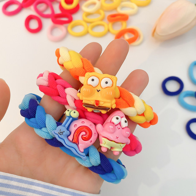 SpongeBob~Yugui Dog Braided Bracelet Diy Handmade Small Rubber Band Hair Rope Boy and Girlfriend Couple Bracelet Hair Circle