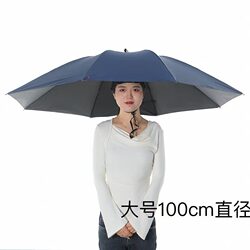 Ultra-Light Aluminum Alloy Fiber 70% off Extra-Large Outdoor Sanitation Head-Mounted Umbrella, Dual-Use for Sun and Rain, Sun Protection Umbrella Hat