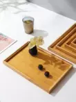 nĩa gỗ Khay gỗ hình chữ nhật kiểu Nhật Bản bằng gỗ tấm nước cốc khay thương mại nhà trà khay tre khay ăn sáng bát gỗ Tấm