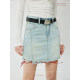 Asymmetrical design-sensory denim skirt 2025 summer new trend high-waist high-end fashionable hip-cover skirt