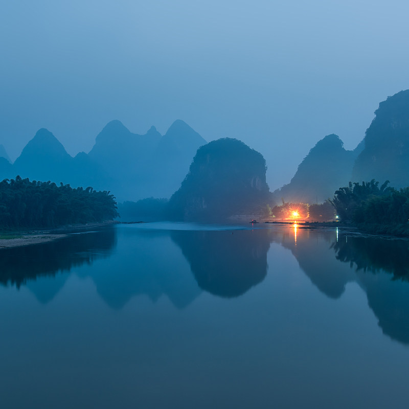 桂林纯玩跟团游5天4晚古东瀑布象鼻山遇龙河竹筏漂流兴坪古镇阳朔