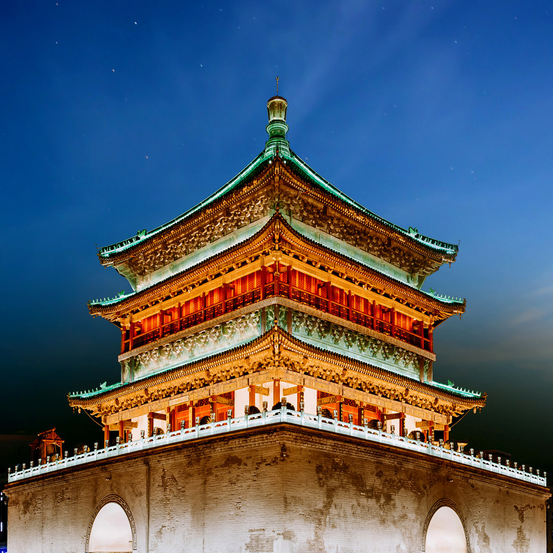 西安游5天4晚跟团游壶口瀑布黄帝陵南泥湾杨家岭枣园兵马俑钟鼓楼