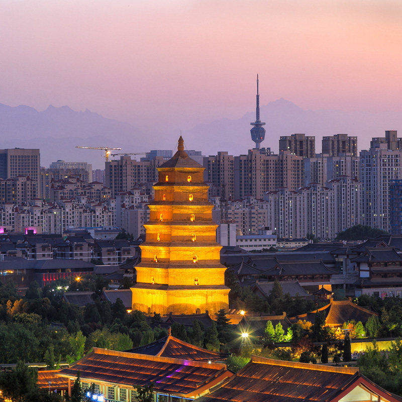 5天4晚跟团游西安旅游壶口瀑布黄帝陵南泥湾杨家岭枣园兵马俑鼓楼