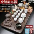 mẫu bàn trà điện Khay trà gỗ nguyên khối, bộ trà, bộ đồ gia dụng, nồi nấu nước sôi hoàn toàn tự động tất cả trong một, bàn pha trà kung fu, bộ trà biển hoàn chỉnh B bàn pha trà bằng điện