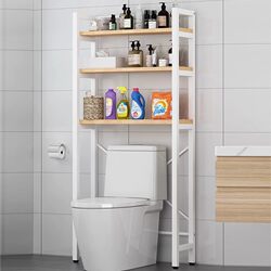 Bathroom Toilet Storage Rack, Bathroom Floor-Standing Toilet Shelf, Washing Machine Toilet Storage Organizer