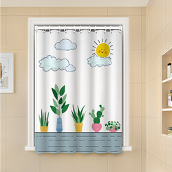 Bathroom Toilet Curtain Waterproof No-Drill 2025 New Model Shower Room Privacy Curtain Blackout Anti-Peeping Hanging Curtain