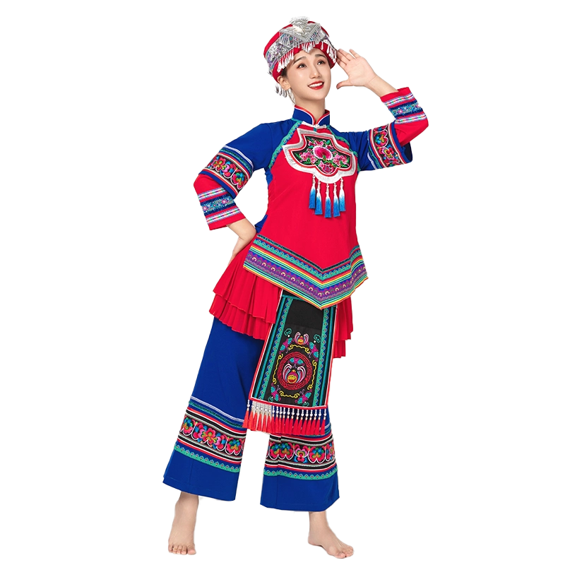 少数民族衣装 少数民族特色服装成人女款广西壮族上衣裤子帽饰三月三