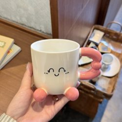 High-Appearance Value Cute Ceramic Mug Creative Water Cup Couple's Home Use Girls' Office Coffee Breakfast Cup