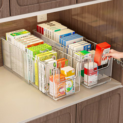 Medicine Storage Box, Household Cabinet First Aid Kit, Compartmentalized Medical Infusion Rack, Retractable Medication Storage Rack