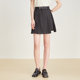 SOMSOM/Soma Summer New Solid Color Academy Asymmetric Pleated Irregular Hem Slim A-line Skirt Short Skirt
