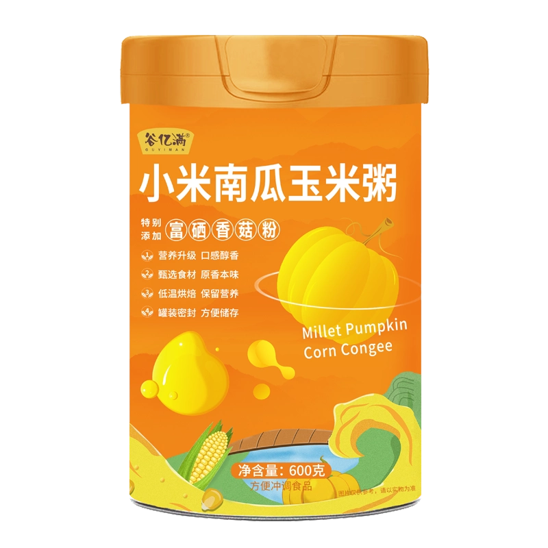 Amazon | 健康营养饱腹早餐粥 山药南瓜玉米粥【500g/缶】山药