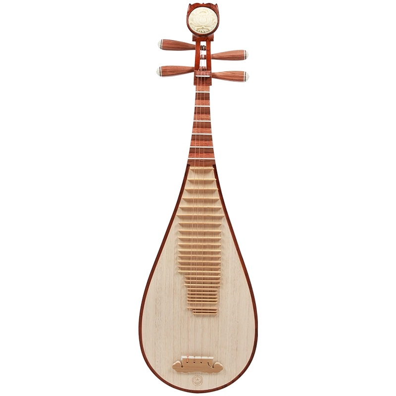 ➂筑前琵琶用 撥・紫檀 黄楊（17.6cm）