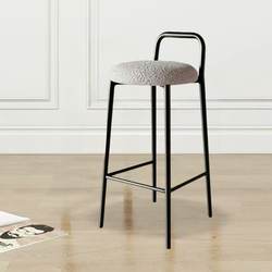 Bar Stool Modern Minimalist Round Stool High Chair Bar Chair Ktv Cashier Front Desk Stackable Home Bar Stool