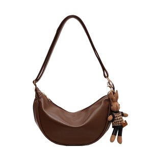 Dumpling bag ladies 2026 new textured soft leather bag casual crossbody bag shoulder crescent bag commuter armpit bag