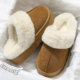 Women's 2025 new winter indoor home non-slip thick-soled plush cotton slippers