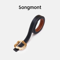 Songmont Women's Belt Is Double-sided And Can Be Matched With Trouser Belts. Designer's New First-layer Cowhide Decorative Belt