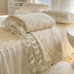 2026 New Model Latex Cooling Mat Bed Skirt Style Four-Piece Set for Summer Home Use, Ice Silk Air-Conditioning Soft Mat, Machine Washable