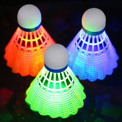 Glow-In-The-Dark Badminton, Ultra-Durable, Windproof, with Led Light, Fluorescent Badminton, Outdoor Nylon, Night-Luminous Badminton