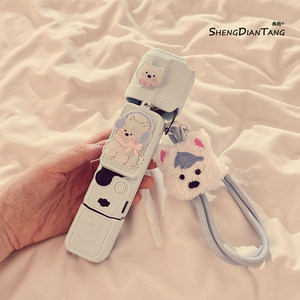 
Music headphones West Highland suitable for DJI pocket3 protective shell lanyard cute body silicone cover display gimbal lens protective cover camera handle protective cover accessories 2025 new