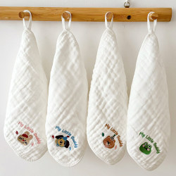 Baby Towel, Class A, Pure Cotton, Children's Pure Cotton Face Wash Gauze, Small Square Towel, Newborn Baby Bath Towel, Saliva Towel