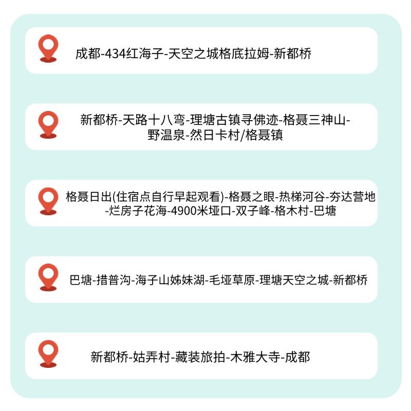格聂南线川西5日游格聂之眼措普沟姑弄村格聂神山格底拉姆红海子