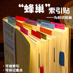 Little Mei's Honeycomb Index Stickers, Bookmark Markers, Reading Notes, High-Quality Side Indicator Sticky Notes, Hexagonal Book Classification Index Stickers, Writable Sticky Notes for Students