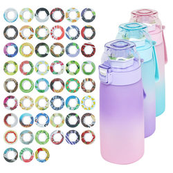 Scented Water Cup for Children, Fun Bottle That Can Carry Fruit-Flavored Scent Rings, Water Bottle for Students to Play with and Change the Taste of the Water