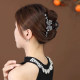 High-end full diamond bow hair clip for the back of women's head 2024 new style grab clip large shark clip hair accessories headdress
