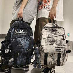 Nyck Co-Branded Trendy Backpack for Men, European and American Fashion, New School Bag for High School, College, and Middle School Students